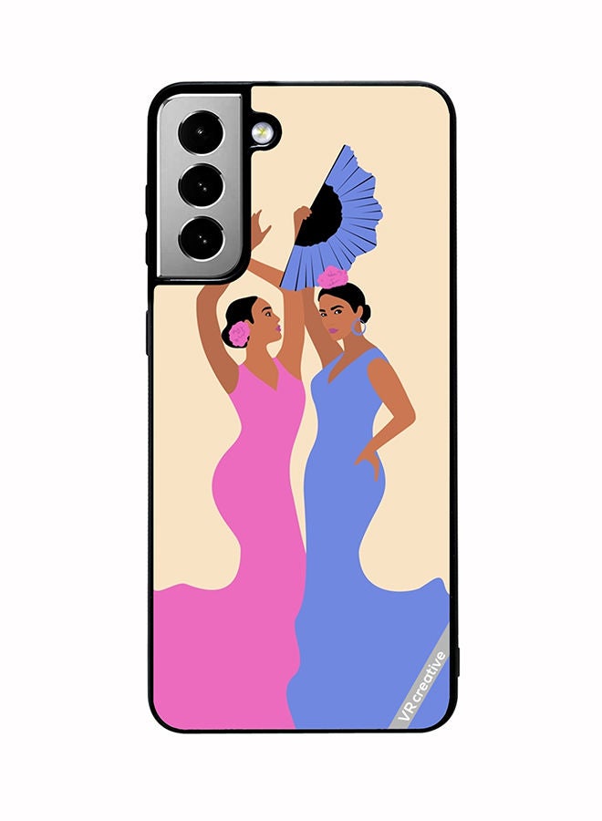 VR CREATIVE Protective Case Cover For Samsung Galaxy S21 FE 5G Spanish Women Dancing Flamenco Design Multicolour - Image 1