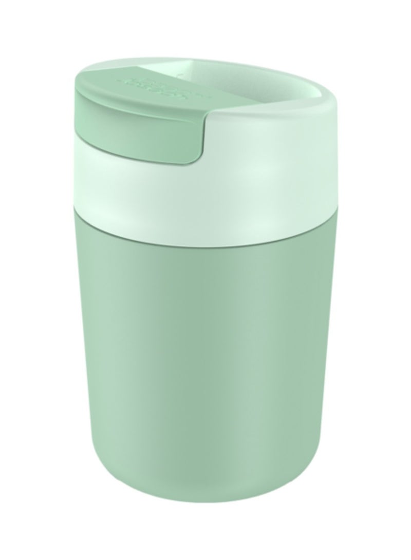 Joseph Joseph BPA-Free Leak-Proof Sipp Travel Mug with Flip Top Cap Green 340ml - Image 1