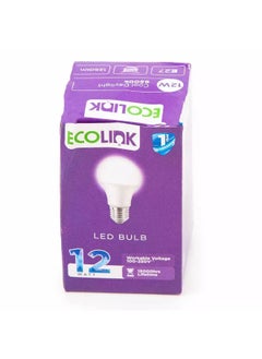 ECOLINK Ecolink LED Bulb 12Watt 100-250 Voltage, White  - Image 3