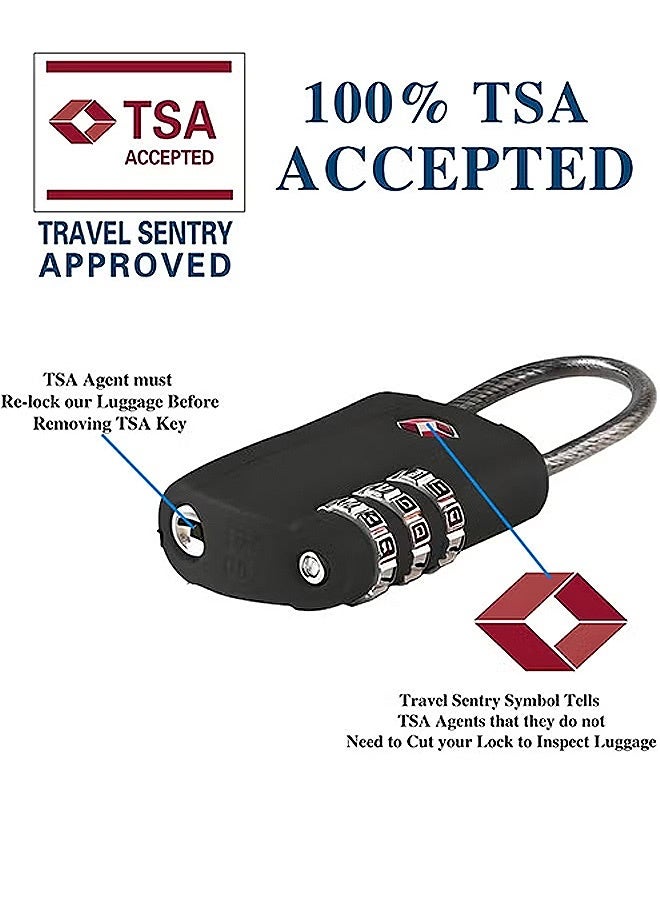 Photon 2 Pack TSA Approved Luggage Combination Locks, Combination Padlock with Alloy Body TSA Lock for Luggage Travel Bag, Lockers, Gym Bike Locks or Other - Image 3