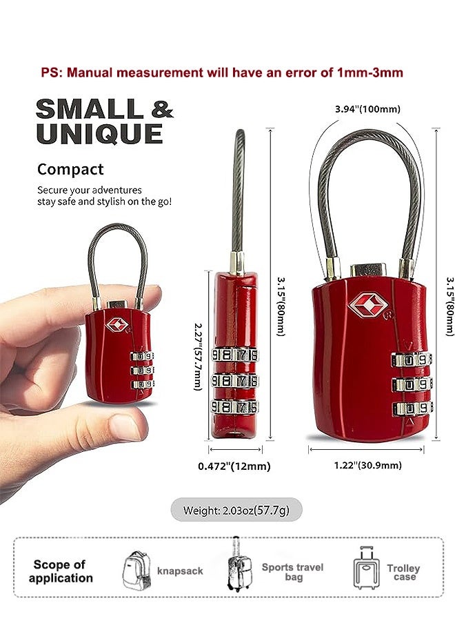 Photon 2 Pack TSA Approved Luggage Combination Locks, Combination Padlock with Alloy Body TSA Lock for Luggage Travel Bag, Lockers, Gym Bike Locks or Other - Image 2