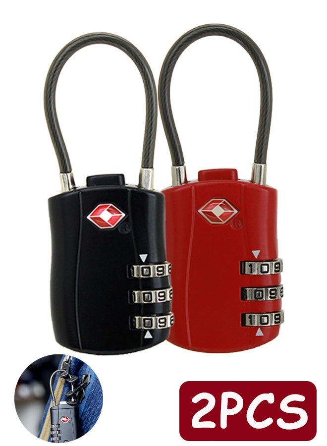 Photon 2 Pack TSA Approved Luggage Combination Locks, Combination Padlock with Alloy Body TSA Lock for Luggage Travel Bag, Lockers, Gym Bike Locks or Other - Image 1