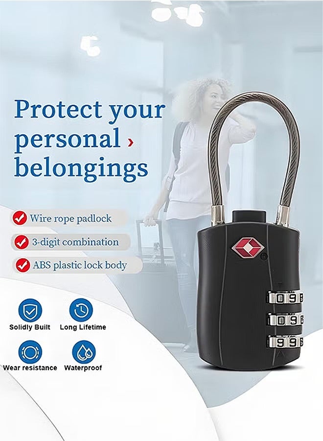 Photon 2 Pack TSA Approved Luggage Combination Locks, Combination Padlock with Alloy Body TSA Lock for Luggage Travel Bag, Lockers, Gym Bike Locks or Other - Image 5