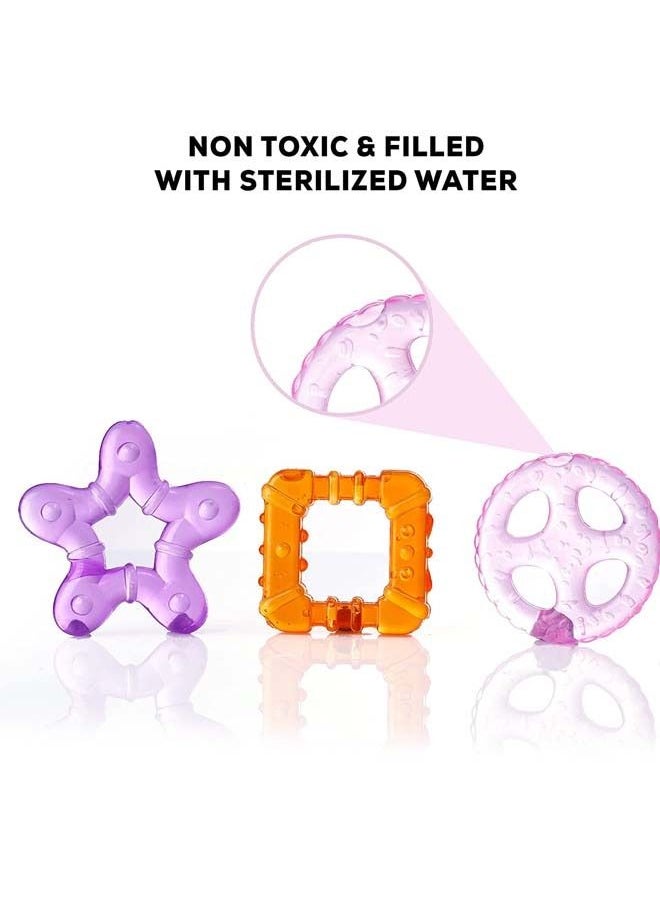 BAYBEE - Natural Water Filled Silicone Teether For Baby Bpa Free Food Grade Silicone Teether For Babies To Soothe Their Gums Baby Chewing Toy Teething Toy Baby Teether For 6 To 12 Months Baby Infant - Image 1