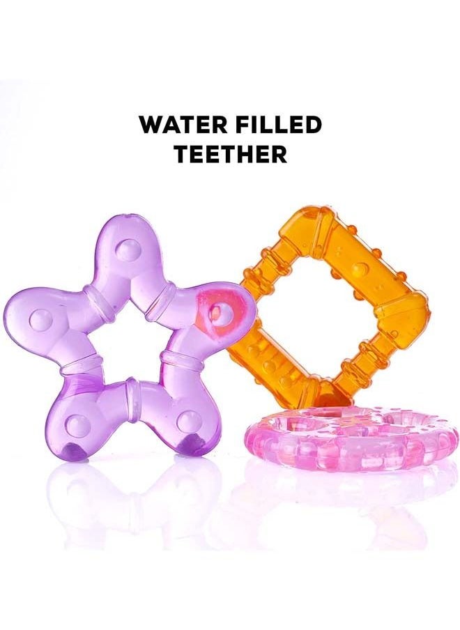 BAYBEE - Natural Water Filled Silicone Teether For Baby Bpa Free Food Grade Silicone Teether For Babies To Soothe Their Gums Baby Chewing Toy Teething Toy Baby Teether For 6 To 12 Months Baby Infant - Image 1