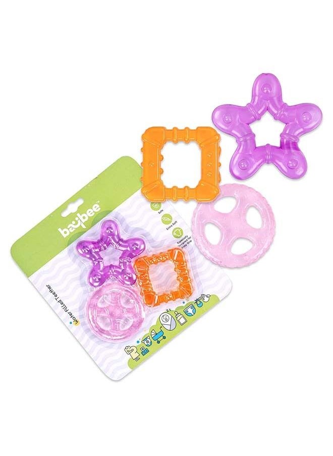 BAYBEE - Natural Water Filled Silicone Teether For Baby Bpa Free Food Grade Silicone Teether For Babies To Soothe Their Gums Baby Chewing Toy Teething Toy Baby Teether For 6 To 12 Months Baby Infant - Image 1