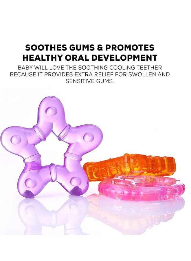 BAYBEE - Natural Water Filled Silicone Teether For Baby Bpa Free Food Grade Silicone Teether For Babies To Soothe Their Gums Baby Chewing Toy Teething Toy Baby Teether For 6 To 12 Months Baby Infant - Image 1