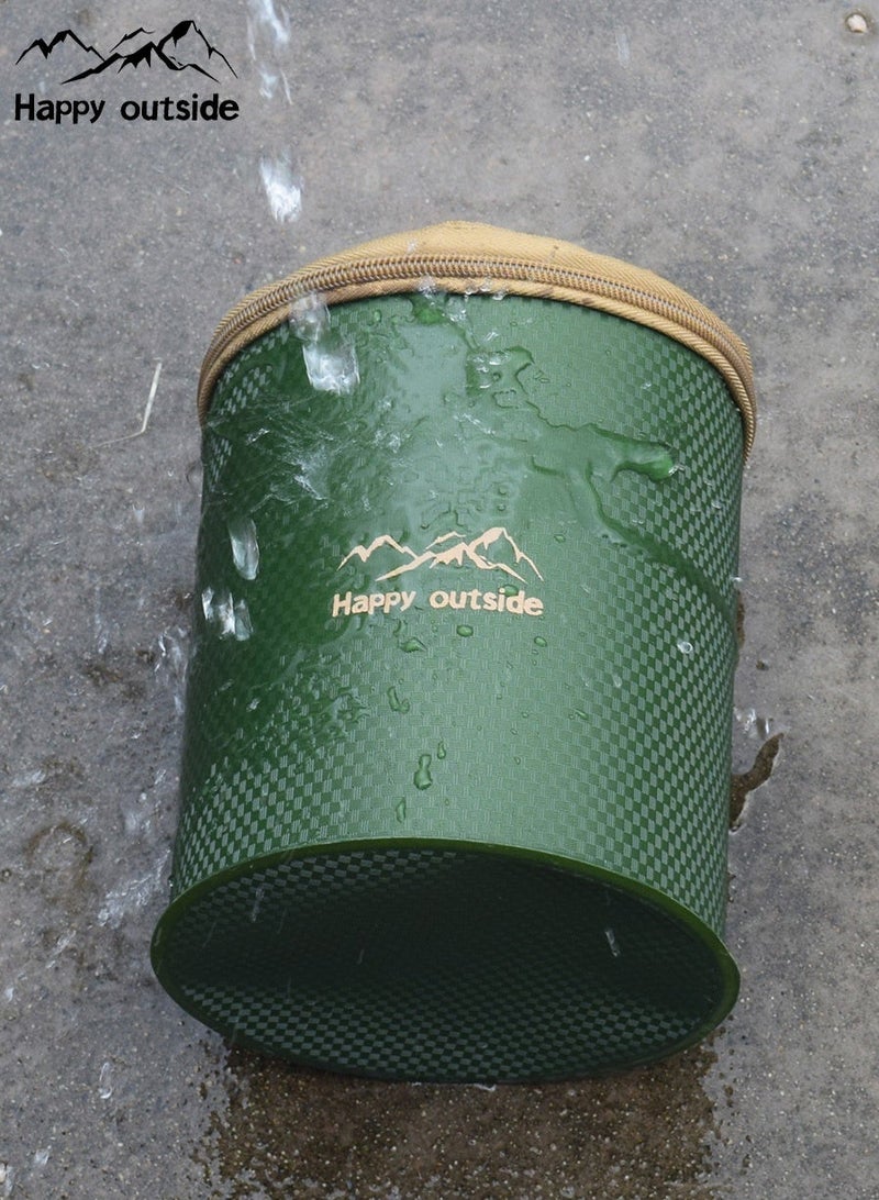 سعيد خارج حقيبة واقية صغيرة لخزان الغاز والأسطوانة مع طبقة عازلة، مناسبة للتخزين المنزلي والتخييم في الهواء الطلق والنزهات وصيد الأسماك وغيرها من أنشطة السفر، مادة EVA سميكة مضادة للاتساخ، سهلة التنظيف، متعددة الاستخدامات كحقيبة خزان غاز، غطاء زجاجة حرارية، حقيبة تبريد، غطاء مضاد للتصادم (أخضر غامق) - Image 3