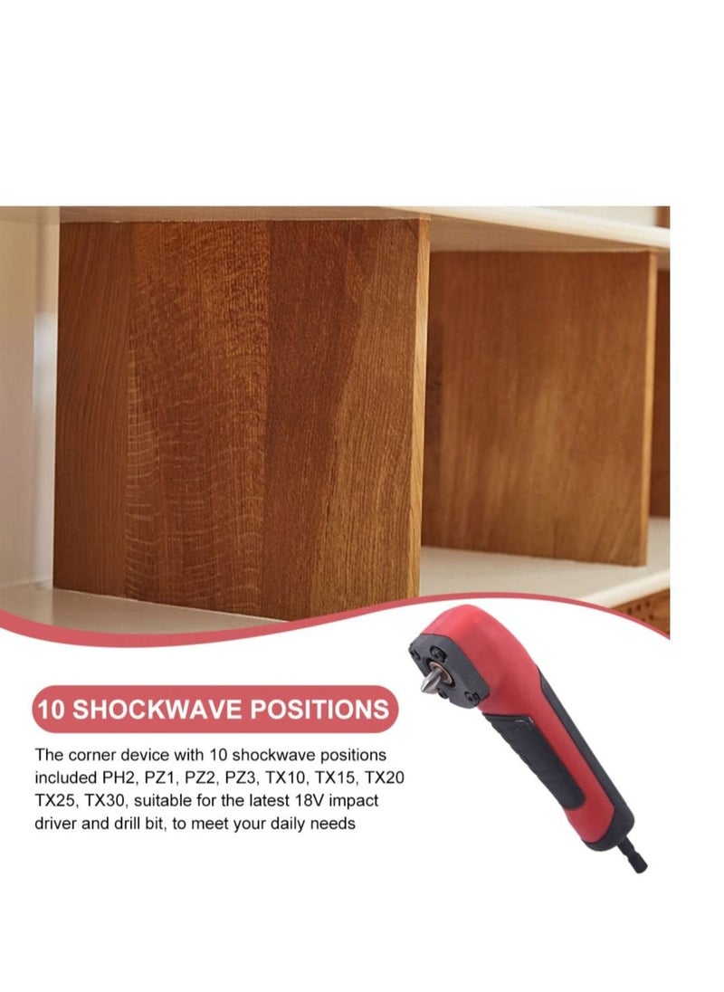 Y&D - Right Angle Attachment ABS Handle Electric Screwdriver, Repair 90 Degree Corner Device Screwdriver Socket Adapter Drill Bit Adapter, Perfect for Drilling or Driving in Tight Spaces - Image 1