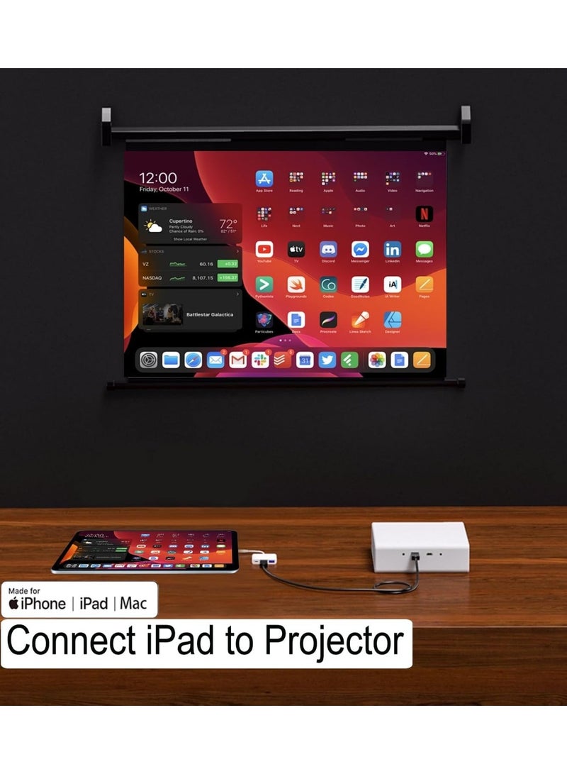 محول معتمد من Apple (MFi) من نوع USB-C إلى HDMI بجودة 8K@30Hz لهواتف iPhone 17/16/15، مع منفذ شحن بقدرة 100W ومنفذ USB 3.2، كابل من Type-C إلى HDTV لهواتف Galaxy S26/S25/S24 وMacBook Pro/Air وiPad Pro إلى التلفزيون أو جهاز العرض أو الشاشة. - Image 2