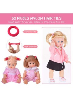  Patelai 4 Pieces Doll Hair Brush Plastic Pink Doll