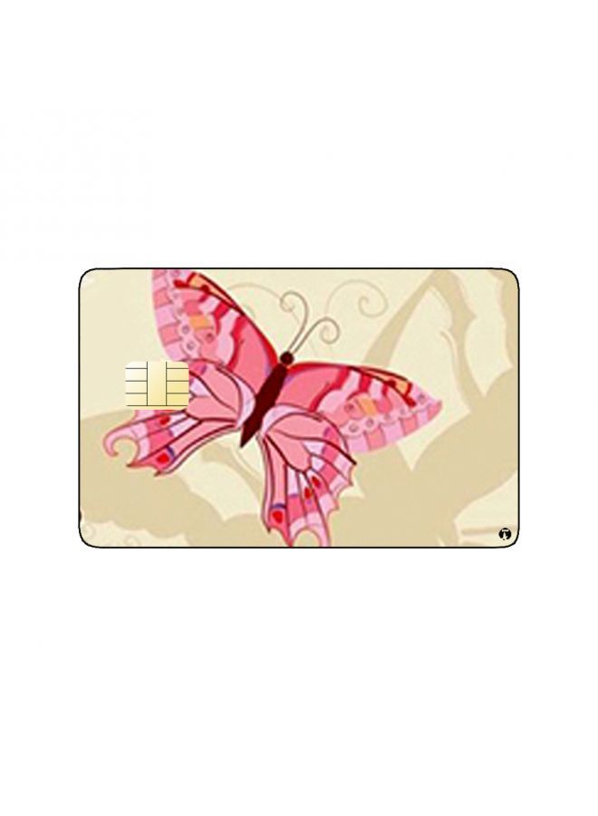 RKN PRINTED BANK CARD STICKER Beautiful Colorful Butterflies Drawing - Image 1