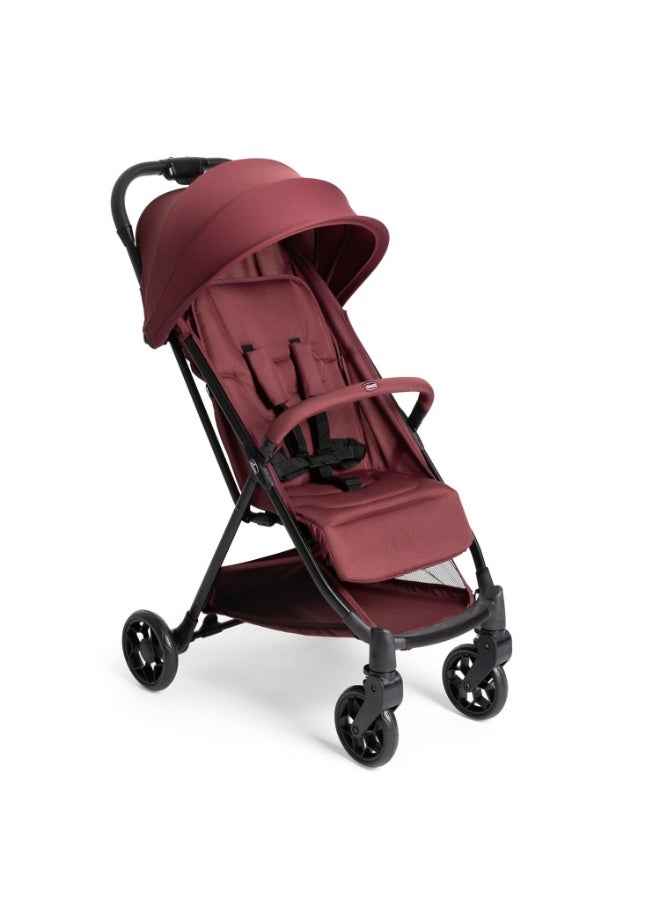 Chicco Urbino Ruby Stroller |One-Hand fold| Comfortable Wide Seats with Padded Shoulder| Reclining backrest and Adjustable footrest|0-4 Years| Extendable Canopy with UV 50+ Protection - Image 1