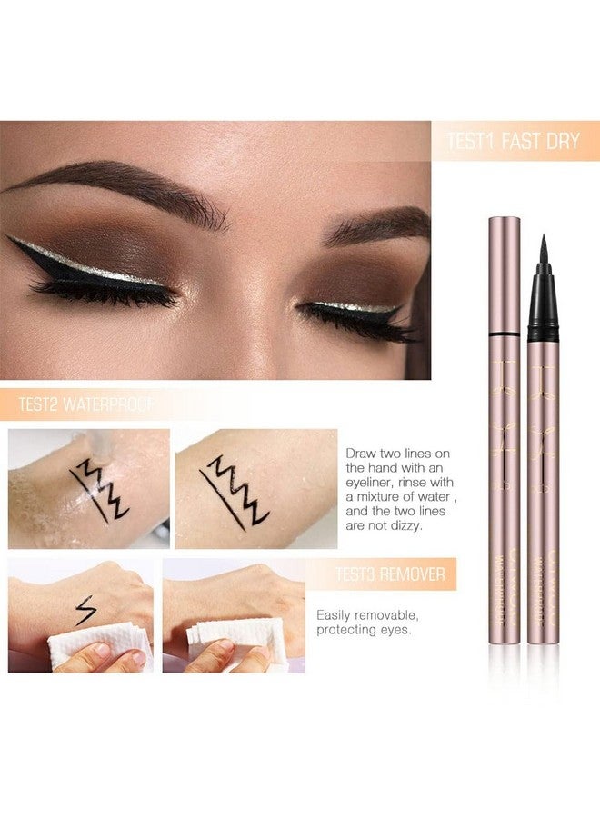 COSLUXE O Two O Rose Gold Super Waterproof Long Lasting Eyeliner Pen 1Ml 01Black - Image 4