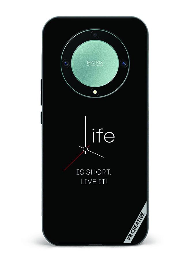 VR CREATIVE Protective Case Cover For Honor X9b Life Is Short Design Multicolour  - Image 1