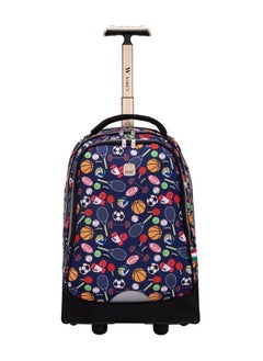 Wires 3 Piece Kids School Trolley Bag laptop compartment Big Wheels With Lunch bag & Pencil Case  - Image 2