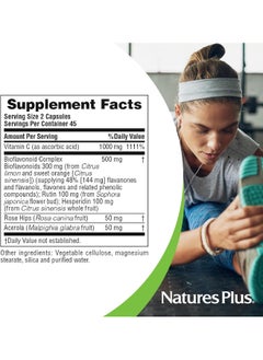 Nature's Plus Super C Complex - 1000 Mg Ascorbic Acid, 90 Vegetarian Capsules  - Image 5