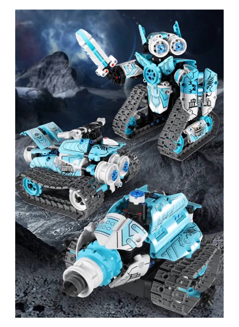 Master 3-in-1 RC Robot Blocks Model Toy Set (398PCS), App-Controlled STEM Educational Building Blocks, Car, Dog & Gripper Models, Creative DIY Toys for Kids  - Image 2