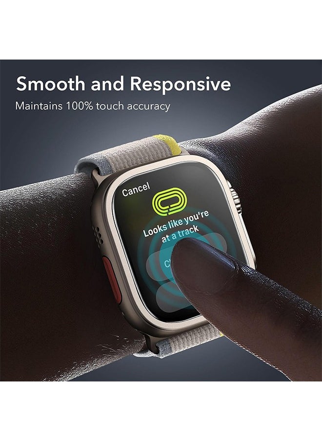 X-level - 2-Pack Screen Protector for Apple Watch Ultra 2/Ultra 49mm (2023/2022), Military Grade Protection, Aluminum Alloy Framed Tempered Glass - Image 1