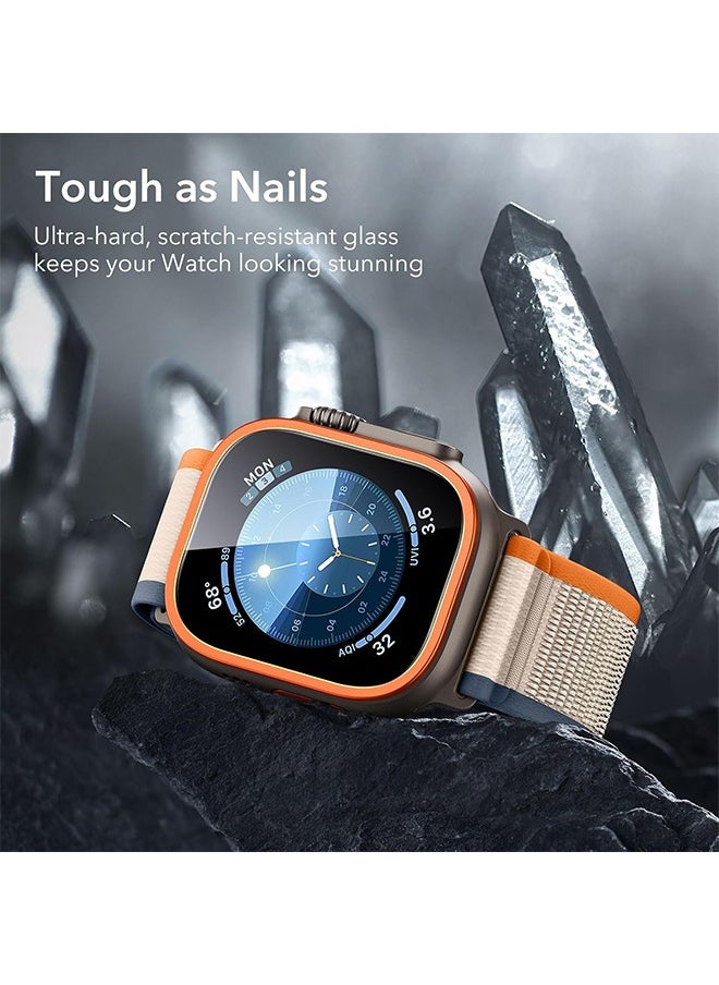 X-level - 2-Pack Screen Protector for Apple Watch Ultra 2/Ultra 49mm (2023/2022), Military Grade Protection, Aluminum Alloy Framed Tempered Glass - Image 1