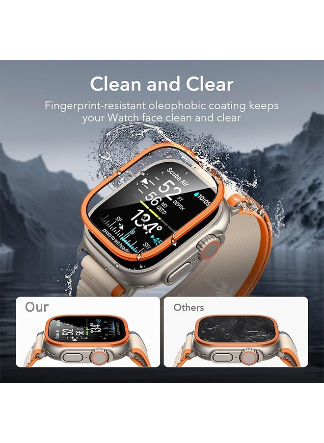 X-level - 2-Pack Screen Protector for Apple Watch Ultra 2/Ultra 49mm (2023/2022), Military Grade Protection, Aluminum Alloy Framed Tempered Glass - Image 1