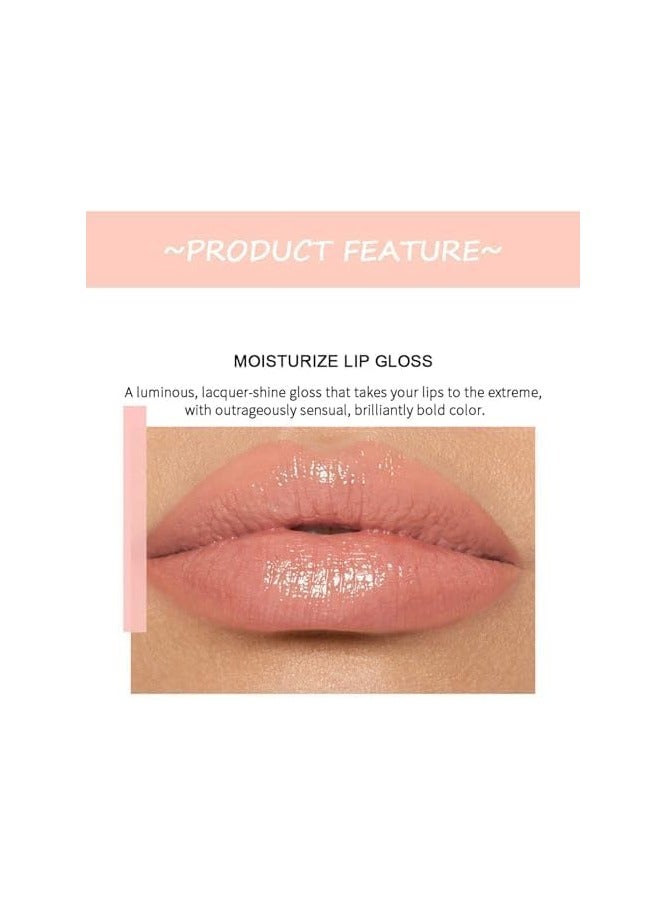 Moisturizing Lipgloss Set 6PCS Smooth Hydrating Lip Gloss Neutral Nude Nourishing Glossy Lipgloss for Women and Girls (MZ-CC6SETA-BB, Compact) - Image 2