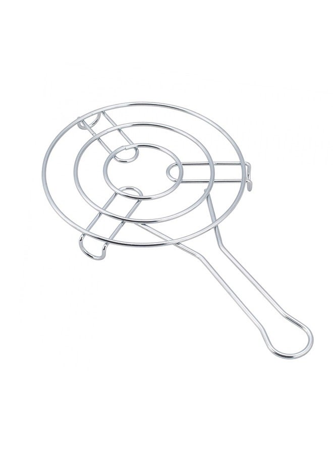 Majestic Stainless Steel Pot Stand with Handle – 20 cm Diameter, 33.5 cm Length – Cookware Support Ring, Trivet for Hot Pots, Pans, and Serving Use  - Image 1