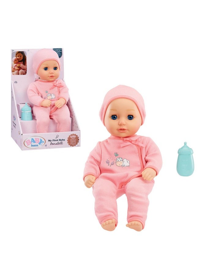 Baby Born - My First Baby Doll Annabell Blue Eyes: Realistic Softbodied Baby Doll For Kids Ages 1 & Up, Eyes Open & Close, Baby Doll With Bottle - Image 1