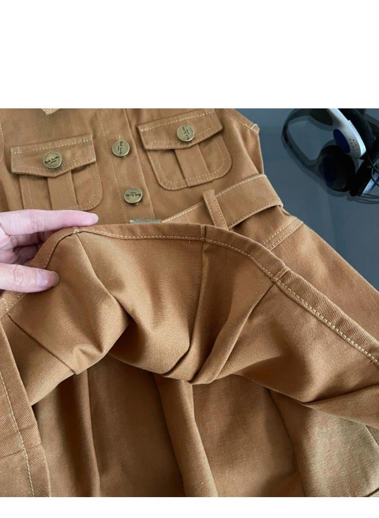 فستان جينز ضيق بدون أكمام للفتيات  - Image 4