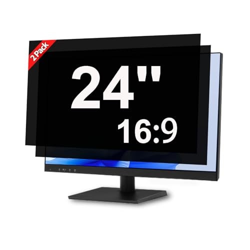 J J-Dream [2 Pack] 24 Inch Privacy Screen for Computer Monitor Blue Light Screen Protector Anti Glare Anti-Scratch Monitor Privacy Shield Screen 24 Inch 16:9 Aspect Ratio - Image 1