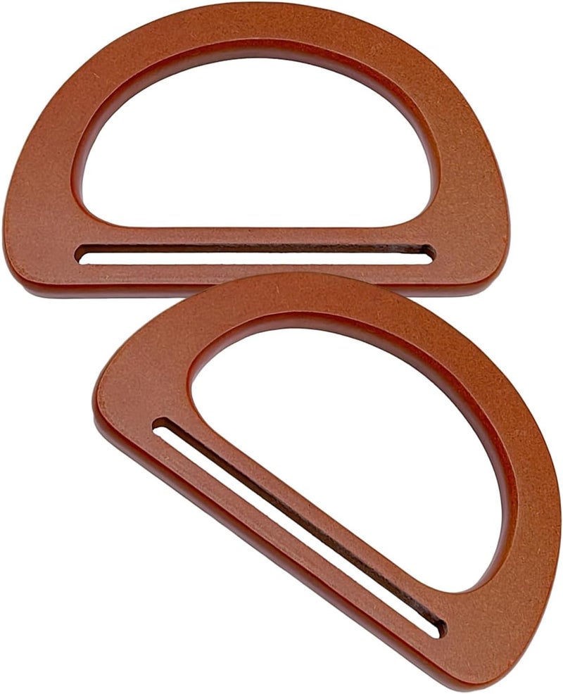 Wooden Bag Handles Replacement Purse Handbag Handle D Shape Purse Bags Accessories for Beach Crochet Handbag Decorative - Image 4