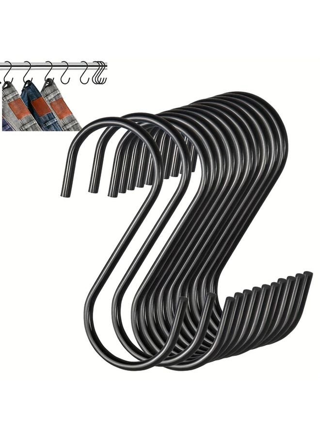 10pcs Black Heavy Duty Utility Hooks for Hanging Plants Wardrobes Gardens - Image 2
