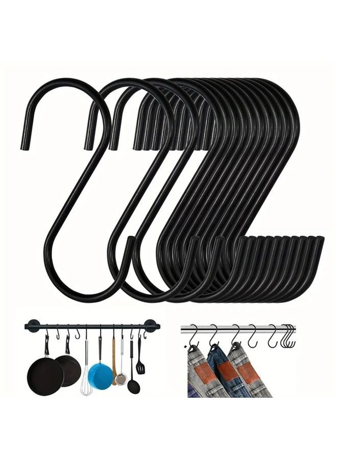 10pcs Black Heavy Duty Utility Hooks for Hanging Plants Wardrobes Gardens - Image 5