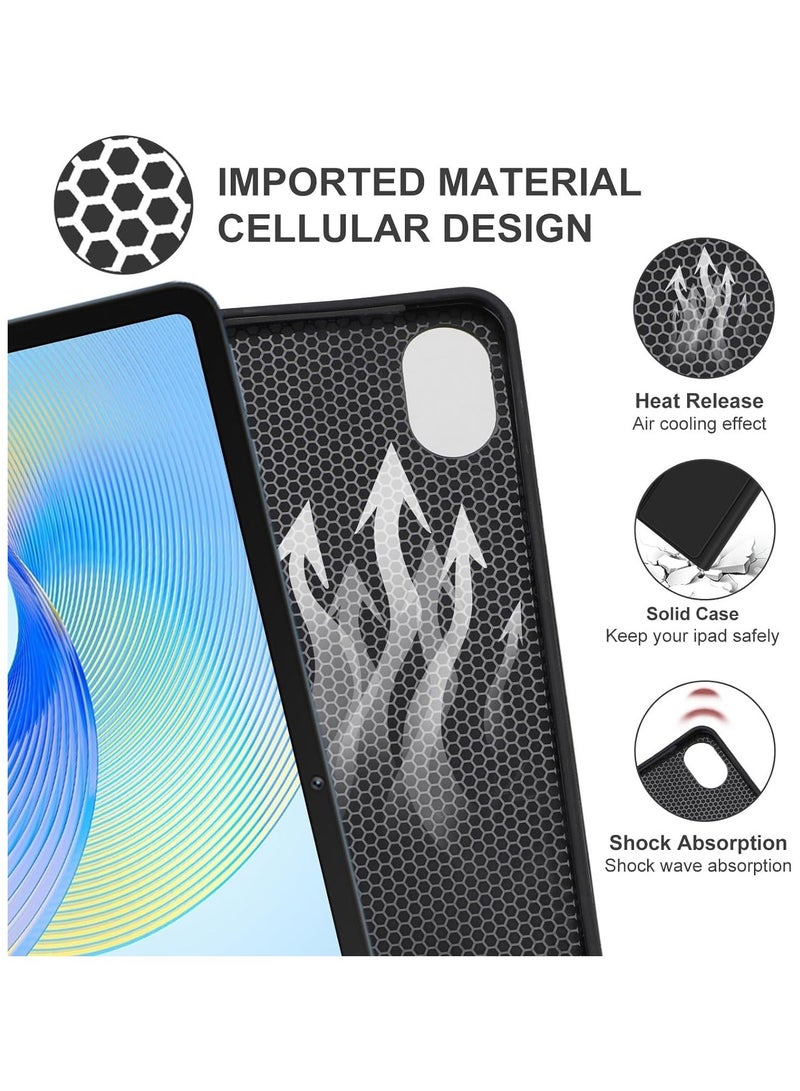 حافظة لوحة مفاتيح باللغتين العربية والإنجليزية متوافقة مع هونور بادكس 9 11.5 بوصة 2023 ، بلوتوث مغناطيسية لاسلكية قابلة للفصل غطاء جلد بولي يوريثان ممتاز - Image 4