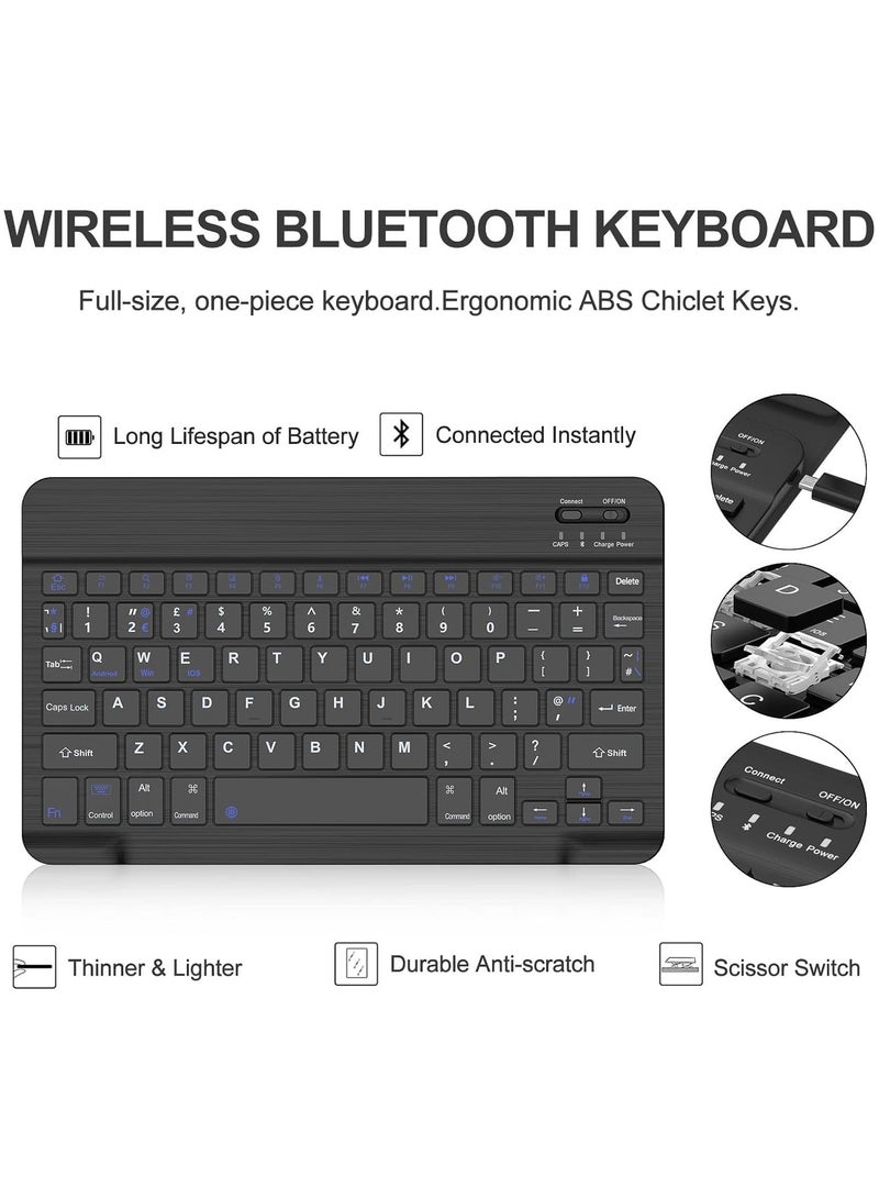 حافظة لوحة مفاتيح باللغتين العربية والإنجليزية متوافقة مع هونور بادكس 9 11.5 بوصة 2023 ، بلوتوث مغناطيسية لاسلكية قابلة للفصل غطاء جلد بولي يوريثان ممتاز - Image 3