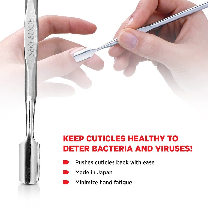 Seki Edge Cuticle Pusher (SS-303) - Professional Stainless Steel Nail Cuticle Pusher With Contoured Spoon Edge - Nail Care Tool for Manicures & Pedicures - Salon, Spa, & Home Use - Made in Japan - Image 4