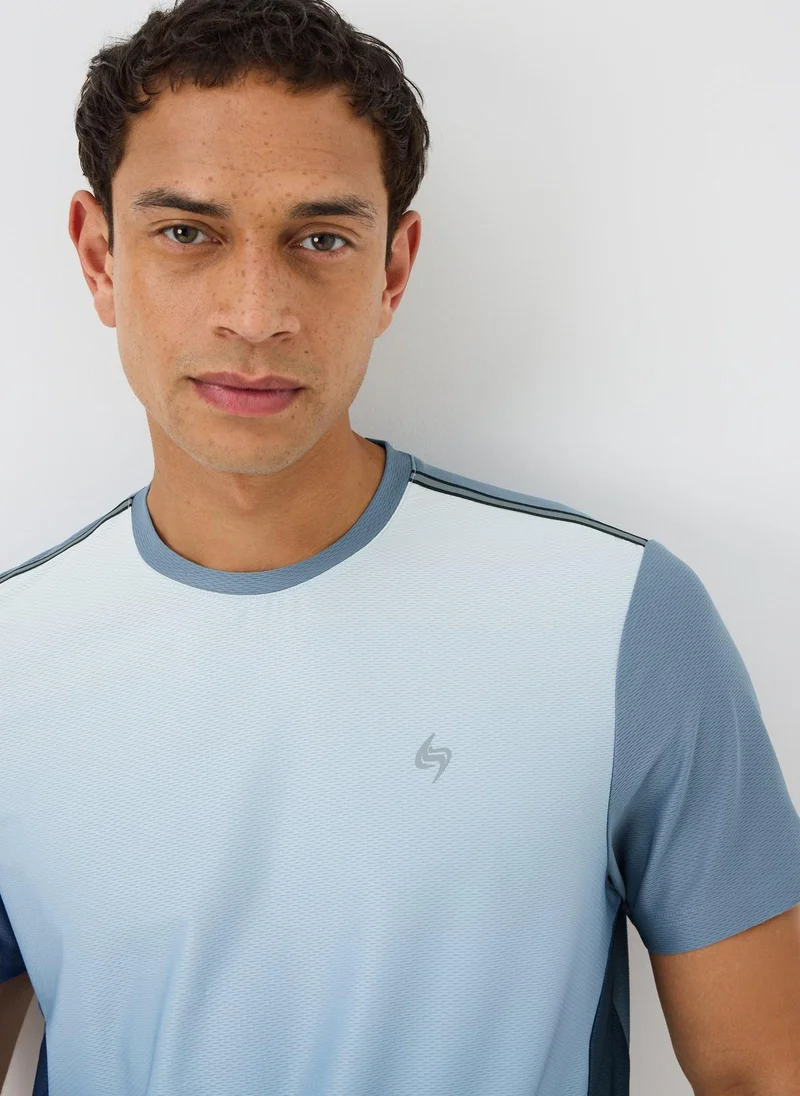 Matalan Blue Souluxe Blue Ombre Sports T-Shirt for Men | Best Price UAE