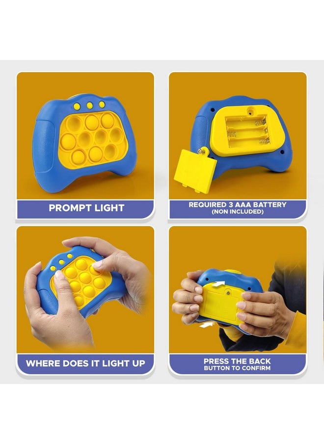 أن أتش آر لعبة Pop It الذكية مع الضوء والصوت للأطفال، لعبة Pop It Bubble Push، لعبة Pop It، لعبة Pop It، لعبة Pop It الموسيقية، لعبة Pop It متعددة المستويات سريعة الدفع (Rs_Popit_Blue)  - Image 4