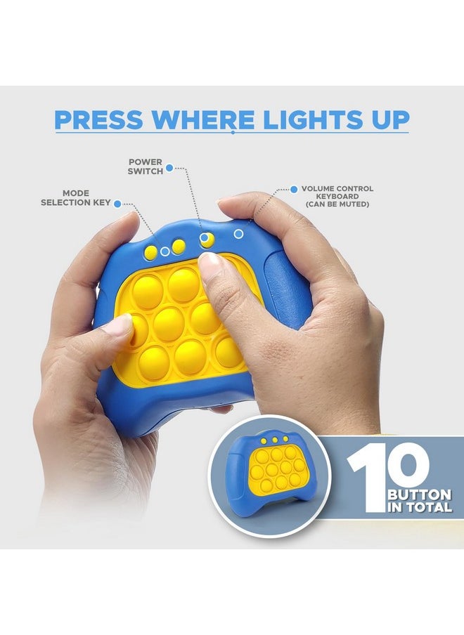 أن أتش آر لعبة Pop It الذكية مع الضوء والصوت للأطفال، لعبة Pop It Bubble Push، لعبة Pop It، لعبة Pop It، لعبة Pop It الموسيقية، لعبة Pop It متعددة المستويات سريعة الدفع (Rs_Popit_Blue)  - Image 5