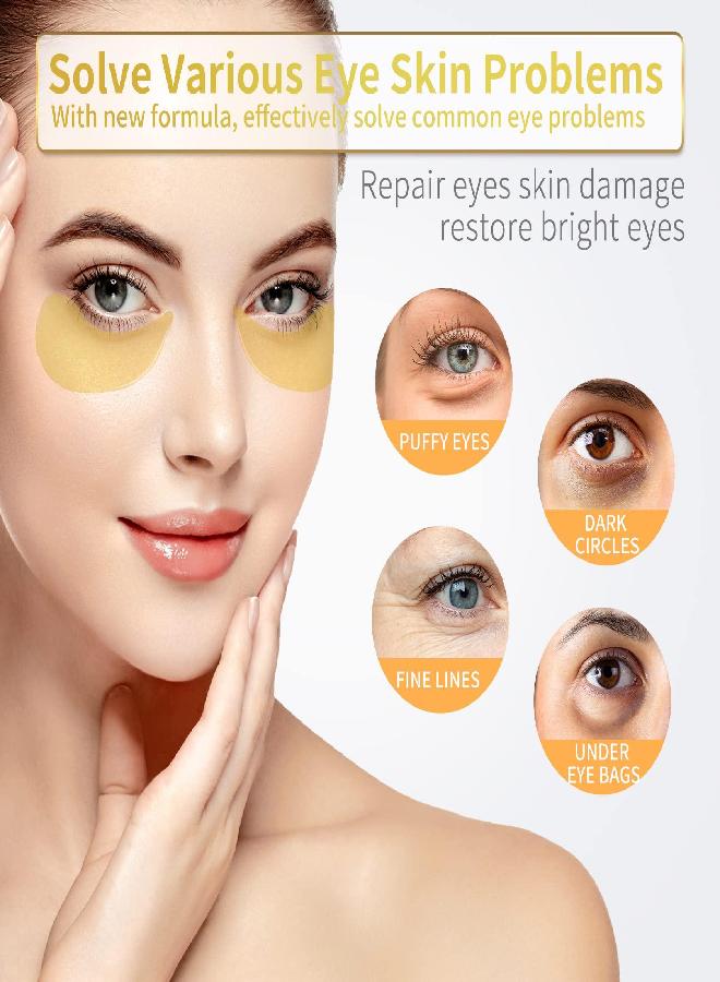 NAZANO NAZANO Under Eye Patches - 30 Pairs - 24K Gold Eye Mask- Puffy Eyes & Dark Circles Treatments,Reduce Under Eye Bags and Smooth Wrinkles,Eye Skin Care Pads With Collagen  - Image 1