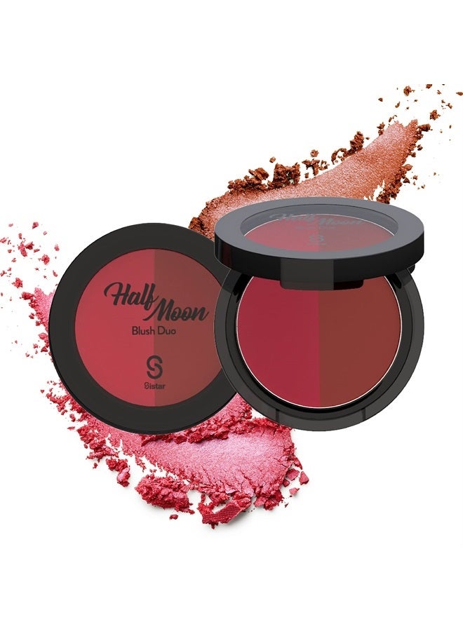 Half Moon Blush Duo Color Flushed Ultra Pigment Blendable (Deeply Flushed)