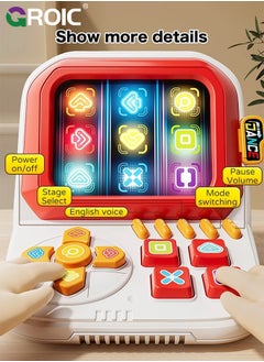 GROIC Finger Dance Machine, 3 Modes Finger Dance Game with Music & Light, Rhythm Game Machine, Brain Memory Game Quick Push Game, Electronic Toys Dance Games for Kids & Adult (Red)  - Image 4