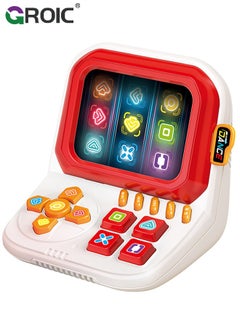 GROIC Finger Dance Machine, 3 Modes Finger Dance Game with Music & Light, Rhythm Game Machine, Brain Memory Game Quick Push Game, Electronic Toys Dance Games for Kids & Adult (Red)  - Image 1