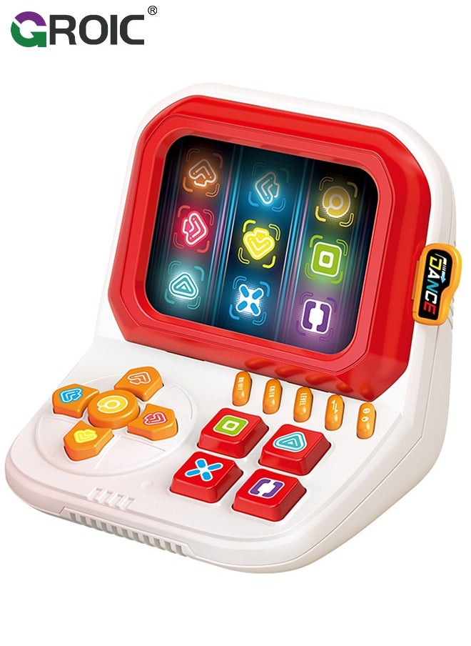 GROIC - Finger Dance Machine, 3 Modes Finger Dance Game with Music & Light, Rhythm Game Machine, Brain Memory Game Quick Push Game, Electronic Toys Dance Games for Kids & Adult (Red) - Image 1