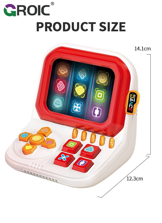 GROIC - Finger Dance Machine, 3 Modes Finger Dance Game with Music & Light, Rhythm Game Machine, Brain Memory Game Quick Push Game, Electronic Toys Dance Games for Kids & Adult (Red) - Image 1