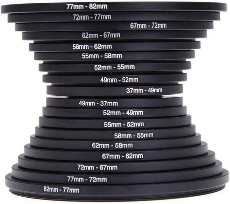 eWINNER Step Up Down Ring Filter Adapter Set 37 49 52 55 58 62 67 72 77 82mm (18 Pcs) - Image 5