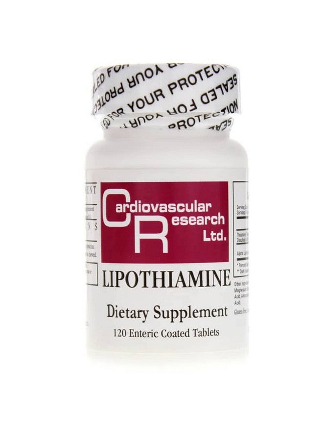 Cardiovascular Research Lipothiamine B Supplement 120 Tablets - Vitamin B1 Now with Alpha Lipoic Acid - 1 X 120 Count