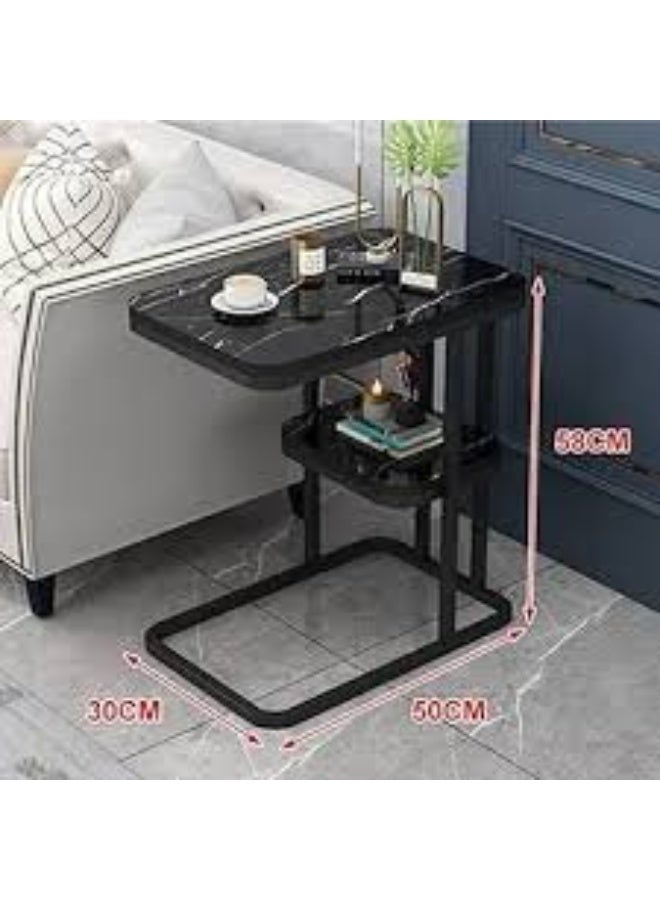 2-Tier Modern Upgraded Design Coffee Table with Drawer Storage Table for Living Room Furniture End Table - Image 3