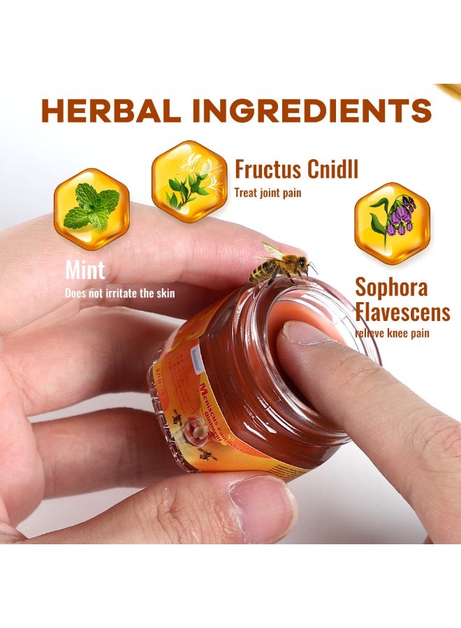 Sumifun Sumifu Bee Venom Pain Relief Hard Cream Glass Jar Activating Oil Cream - Image 4