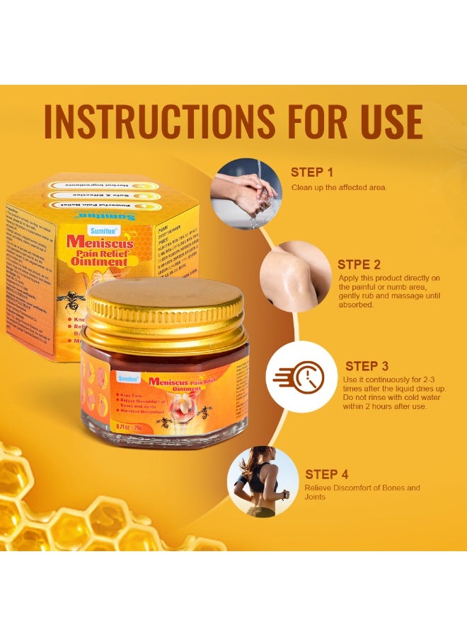 Sumifun Sumifu Bee Venom Pain Relief Hard Cream Glass Jar Activating Oil Cream - Image 5